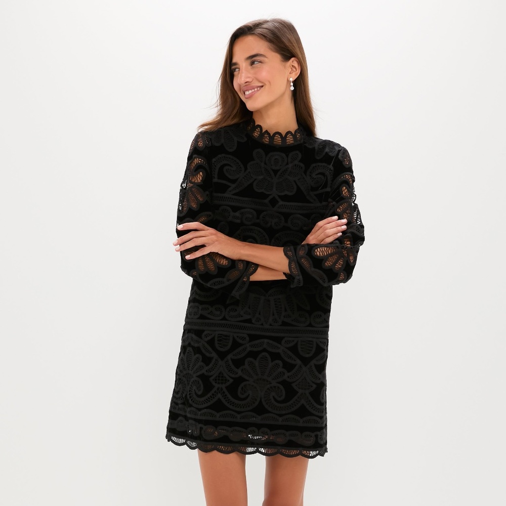 Tuckernuck Velvet Battenburg Lace Mod Ellie Dress (Size 0) - Picture 2 of 6
